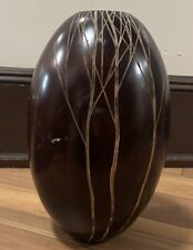 Wooden hand carved African Vase picture