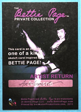 BETTY BETTIE PAGE VERSICOLOR 1 / 1 AR ARTIST RETURN SKETCH CARD AXEBONE picture