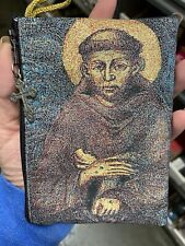 N.G. Saint Francis Icon and St Damiano Crucifix Tapestry Rosary Pouch, 5 3/8 IN picture