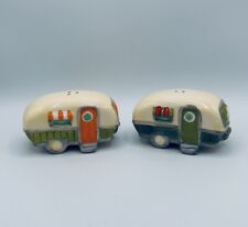 Beachcombers Coastal Life Campers Ceramic Salt and Pepper Shakers picture