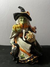 Fitz & Floyd Halloween Harvest Witch Cannister Cookie Jar RARE 5245722 picture