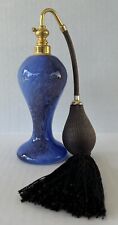 Perfume Bottle With Atomizer Blue Art Glass Marcel Franck France picture