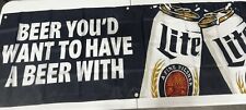 MILLER LITE Beer Flag It'S Miller Time 2X6ft Banner Man Cave picture