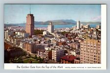 San Francisco Top Of The Mark Hopkins Hotel Bay View Vintage California Postcard picture