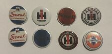 International Harvester Scout ii Traveler Pin Back Buttons IH Farmall 1.25” 8 Pk picture