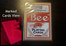 BEE marked cards on back RED/BLUE Numbers and suite . Poker cards magic. picture