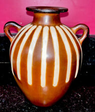 Jose Sosa Vintage Pottery Vase Handmade Signed Original 2001 Chulucanas Brown picture