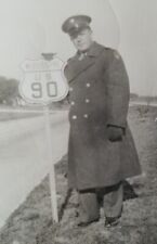 Vintage U.S. Soldier By Mississippi Highway Sign PHOTO ~ Military picture