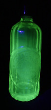 Antique french green vaseline uranium seltzer bottle glass France Paris limonade picture