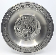 Harley Davidson 1990 Pewter Plate Summer Tradition 99139-91ZP 1257 /1500 picture