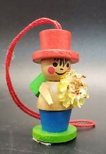 Steinbach German Man With Flowers & Red Hat Green Backpack Christmas Ornament picture