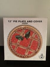 Sanor Ceramica Portugal Vintage Cherry Pie Dish Plate Cherry Cover 12