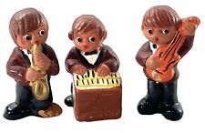 Vintage Red Clay Musical Band 3 Figurines Red Clay 2” Tall Read picture