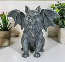 Gothic Guardian Winged Feline Cat Vampire Gargoyle Desktop Paperweight Figurine picture