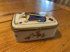 Tiffany & Co Private Stock Playing Card Trinket Box.   Hand painted & signed. picture