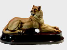 RARE Giuseppe Armani Lioness 1843C Limit Ed Sculpture Italy  COA,  Box & Signed picture
