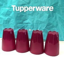 Set of 4 Tupperware Open House Tumblers in Wine Color 16 Fl Oz picture