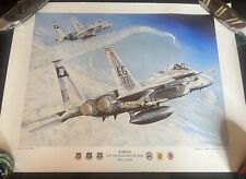 Paul R Jones Military Art Series NOMADS 33rd Tactical Fighter Wing Print 18”x24” picture