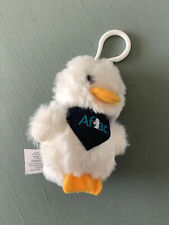 TWO Brand New Aflac Baby Duck Plush Keychain Backpack Clip (With sound) picture