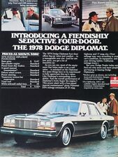1978 Dodge Diplomat Sherlock Holmes Watson Vintage Original Print Ad 8.5 x 11