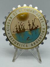 Auto car badge - Ciudad De Buenos Aires Republica Argentina - Metal / Ceramic? picture