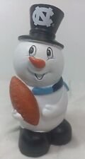North Carolina Tar Heels Christmas Football Snowman Ornament Figurine 7.5