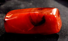 old mystic huge rectangal  Carnelian pema raka  bead ''sanctified scar''   #6130 picture