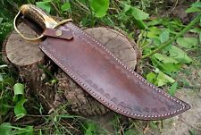 RARE CUSTOM MADE D2 STEEL HUNTING rattail TACTICAL CAMPING  KNIFE BRASS STAG  picture