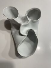 Unique Rare Objet d'art From D & M Belgium Matte Heart Shaped Vase Pottery Heart picture