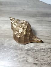 Brass Sea Shell Conch Nautical Solid Paperweight  4 1/4”x2”x1 1/2”, 13.4 oz picture
