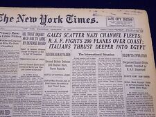 1940 SEPTEMBER 18 NEW YORK TIMES - GALES SCATTER NAZI CHANNEL FLEETS - NT 182 picture