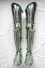 Medieval Steel Full Set Leg Armor Knight Greaves With Shoes Cosplay Christmas picture