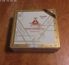 wood cigar box---MONTE CRISTO-CHRUCHILL WHITE SERIES--AJ FERNANDEZ COMP. picture