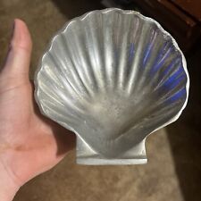 Vintage Cast Aluminum Polished Clam Shell Bowl Catch-All/Serving Bowl picture