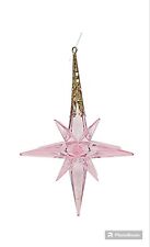 Vintage Raz Imports Pink Lucite Star Christmas Tree Ornament Starburst - 4.5