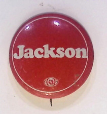 JACKSON 1976 PRESIDENT VINTAGE BUTTON PIN ADVERTISING picture