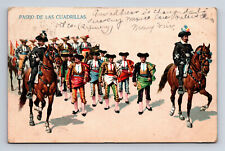 1905 Paseo de las Cuadrillas Walk of the Bull Fighting Matadors Mexico Postcard picture