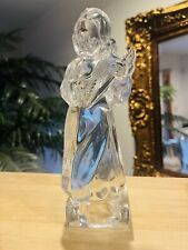 VTG MIKASA Herald Collection Crystal Angel w/Harp 8  1/2 Full Lead Figurine picture