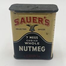 Vintage Sauers Choice Whole Nutmeg Spice Tin C. F. Sauer Co. Richmond Virginia picture