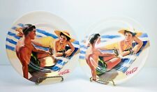 2 Coca Cola Vintage Salad Plates Advertising Retro Glamour Chic 1920's Style picture