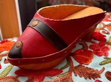 Red leather Decorative Miniature  Sabot Shoe: Only One picture