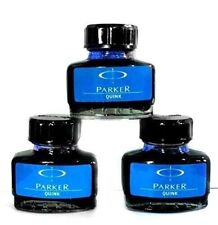 Parker Quink Fountain Ink Bottle Blue 30ml each Pack of 3  picture