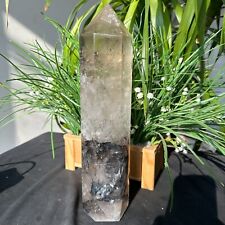 6.05LB Natural black tourmaline crystal tower polished and healed 2750g picture