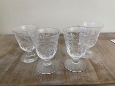 Set Of 4 Fostoria Navarre Clear Oyster Fruit Cocktail Glass 148754 Discontinued picture