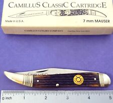 CAMILLUS Knife Made In USA Classic Cartridge 7MM MAUSER Toothpick Jigged BONE picture