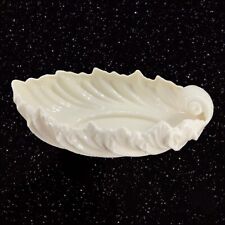 Vintage Lenox USA Porcelain Shell Leaf Bowl Dish Ceramic Centerpiece 9”Wide 3”T picture