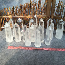 1LB natural clear quartz obelisk crystal wand point healing 60-80mm picture