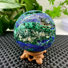 2.56lb Natural Blue copper ore Quartz Sphere Crystal Energy Ball Reiki Gem Decor picture