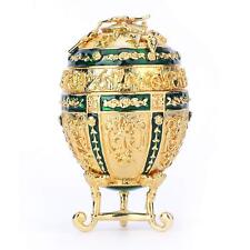 Faberge Egg Jewelry Trinket Box Classic Hand-Painted Ornaments Metal Vintage ... picture