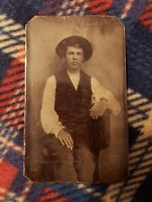 Tintype of 1870s Young Western Cowboy Handsome. Billy the Kid? Or not? picture